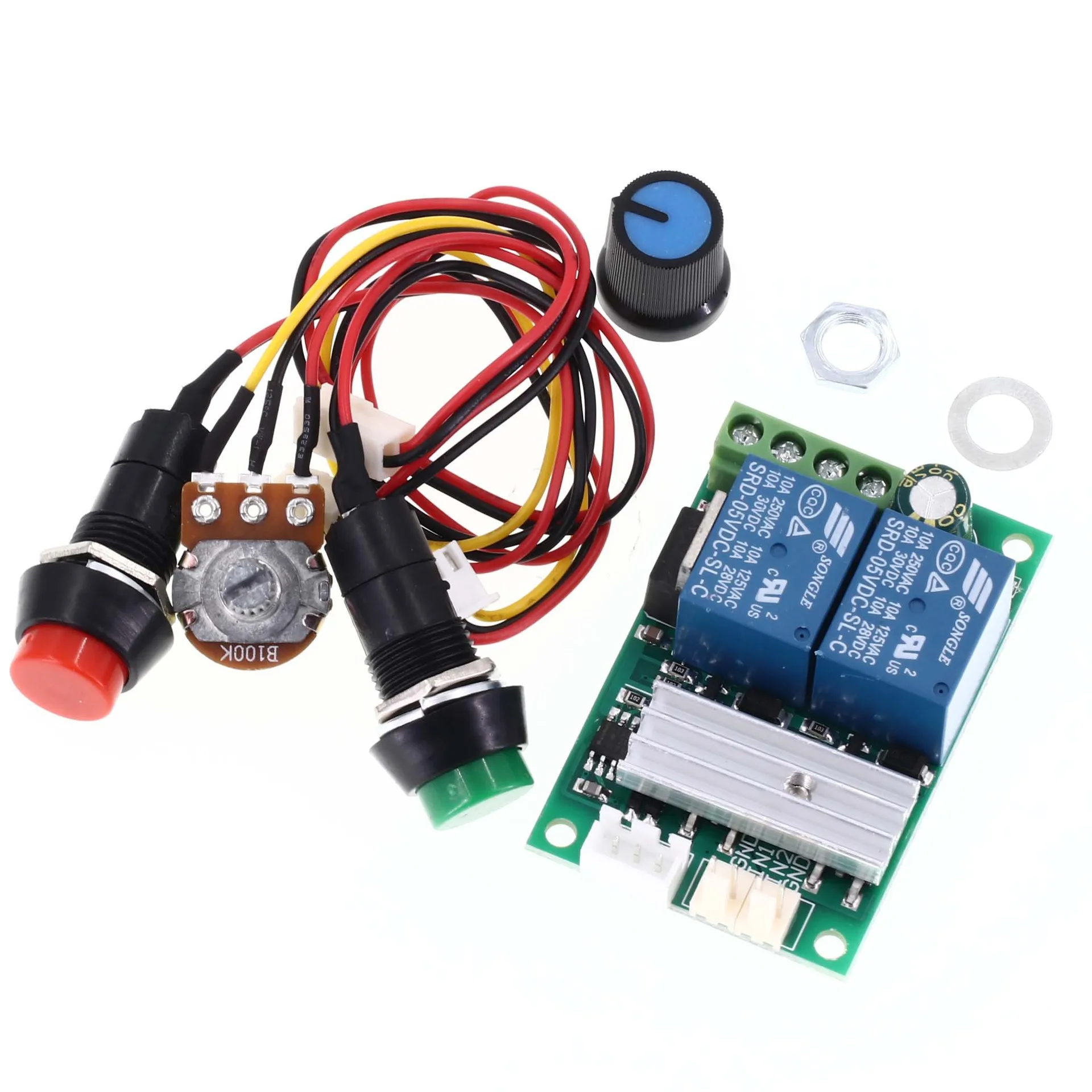 DC Motor Speed Controller DC 6V 12V 24V PWM Controller Forward and Reverse Switch Motor Controller Adjustable Speed Control