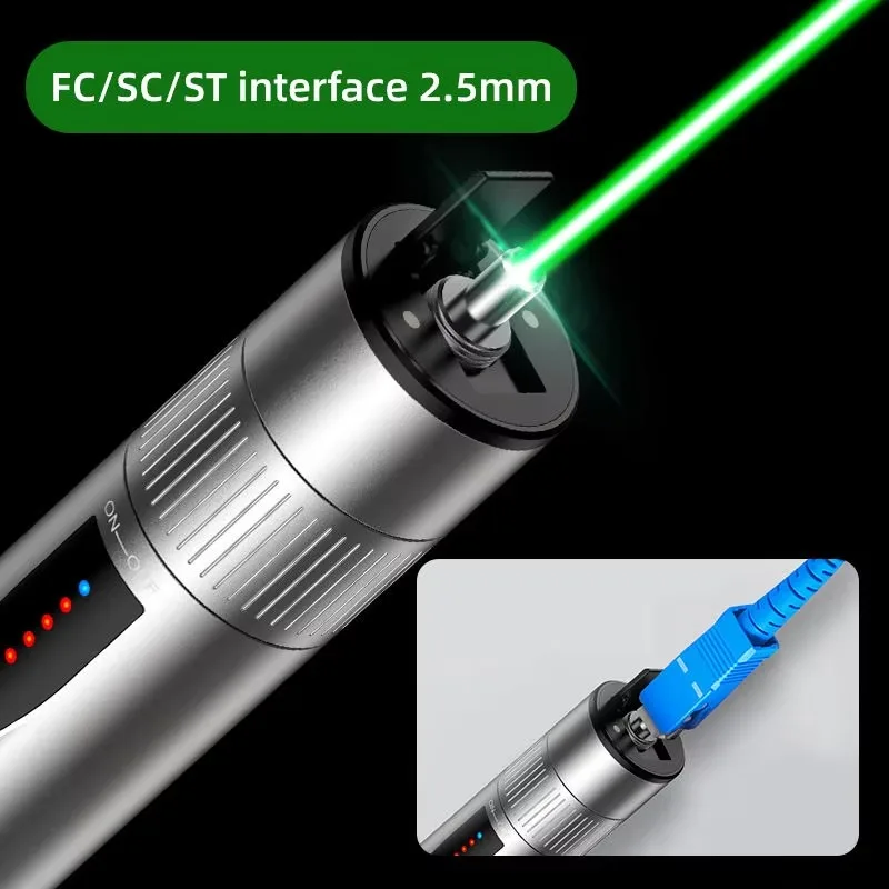 B5G 15mW 15km Green Light VFL Fiber Pen 650nm Portable Visual Fault Locator For FTTH Optical Network Detection