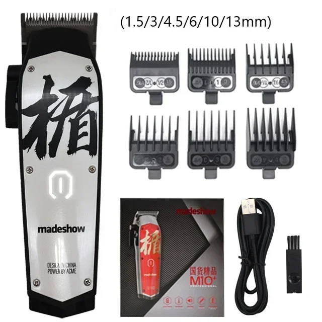 Madeshow M10 Professionelle Haarschneidemaschine, Haarschneider für Männer, verstellbare kabellose Haarschneidemaschine für Friseure, Bartschneider