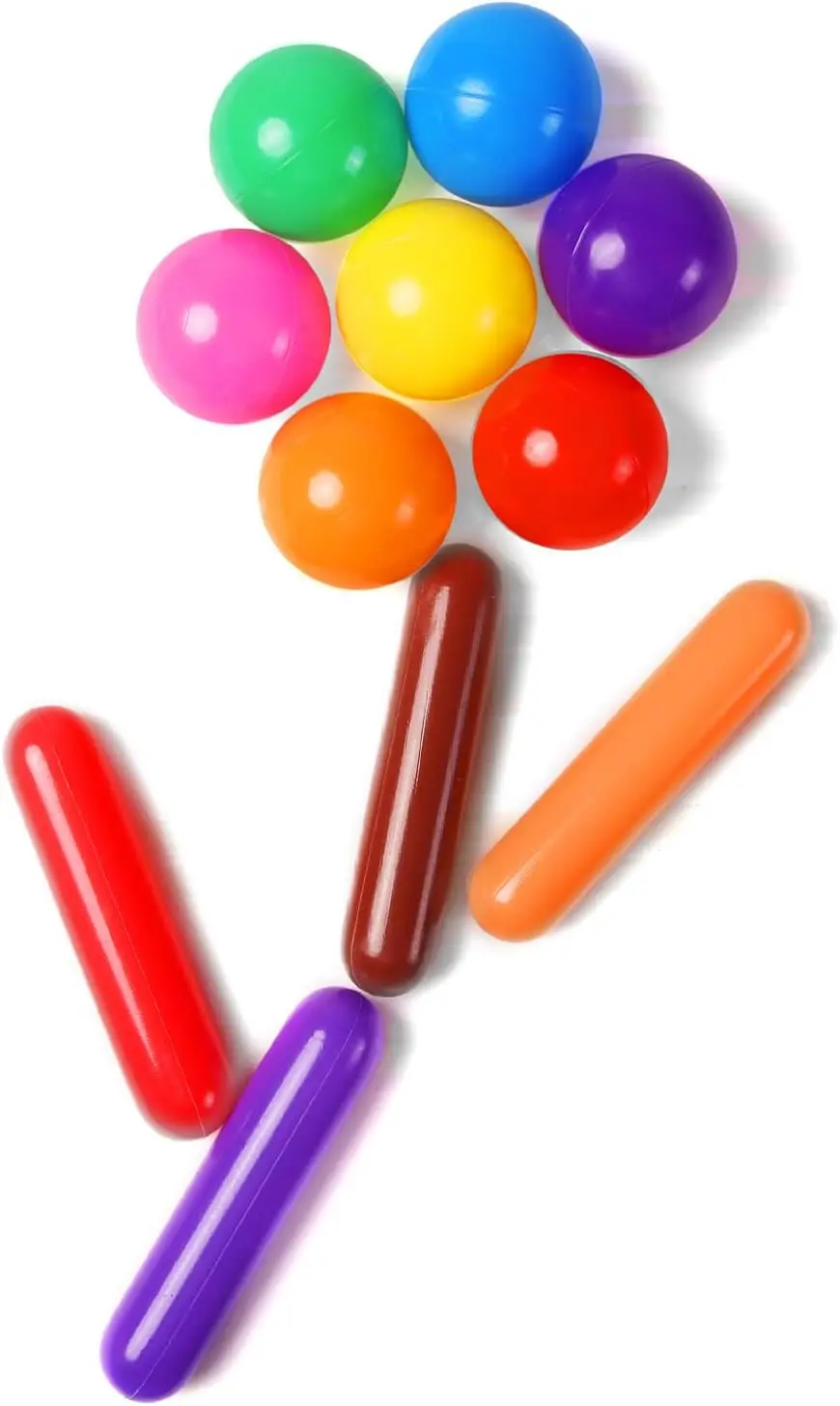 Boules de fosse à balles pour enfants, paquet de 120 boules colorées, balles de jouet en plastique anti-écrasement pour tout-petits, fosse à balles, tente de jeu