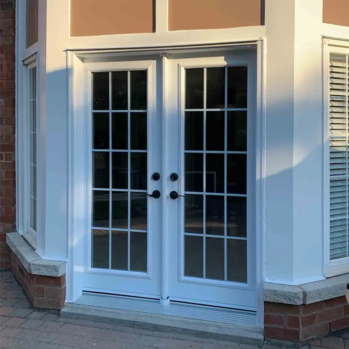 Powder Coating Aluminum Glass French Door Long Lasting and Durable French Entrance Doors Fashionable French Hinged Doors