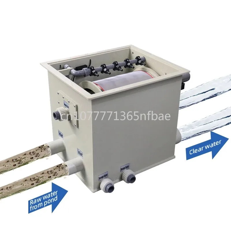 Automatic backwashing and filtration system of small sunflower drum filter for fish pond manure and fertilizer