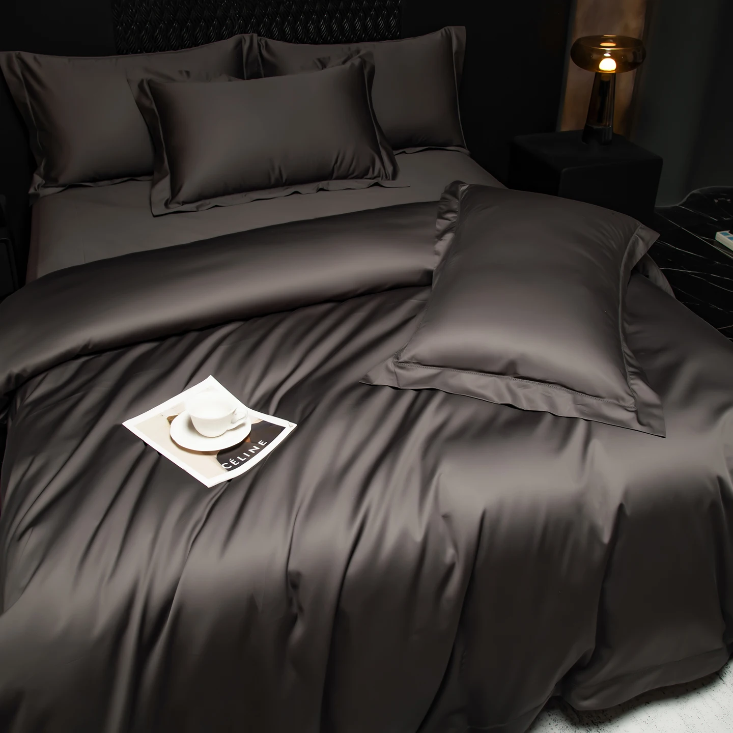 プレミアム1000TCエジプト綿無地高級寝具セット ソフトシ - Home Textiles Premium のレビューと価格
