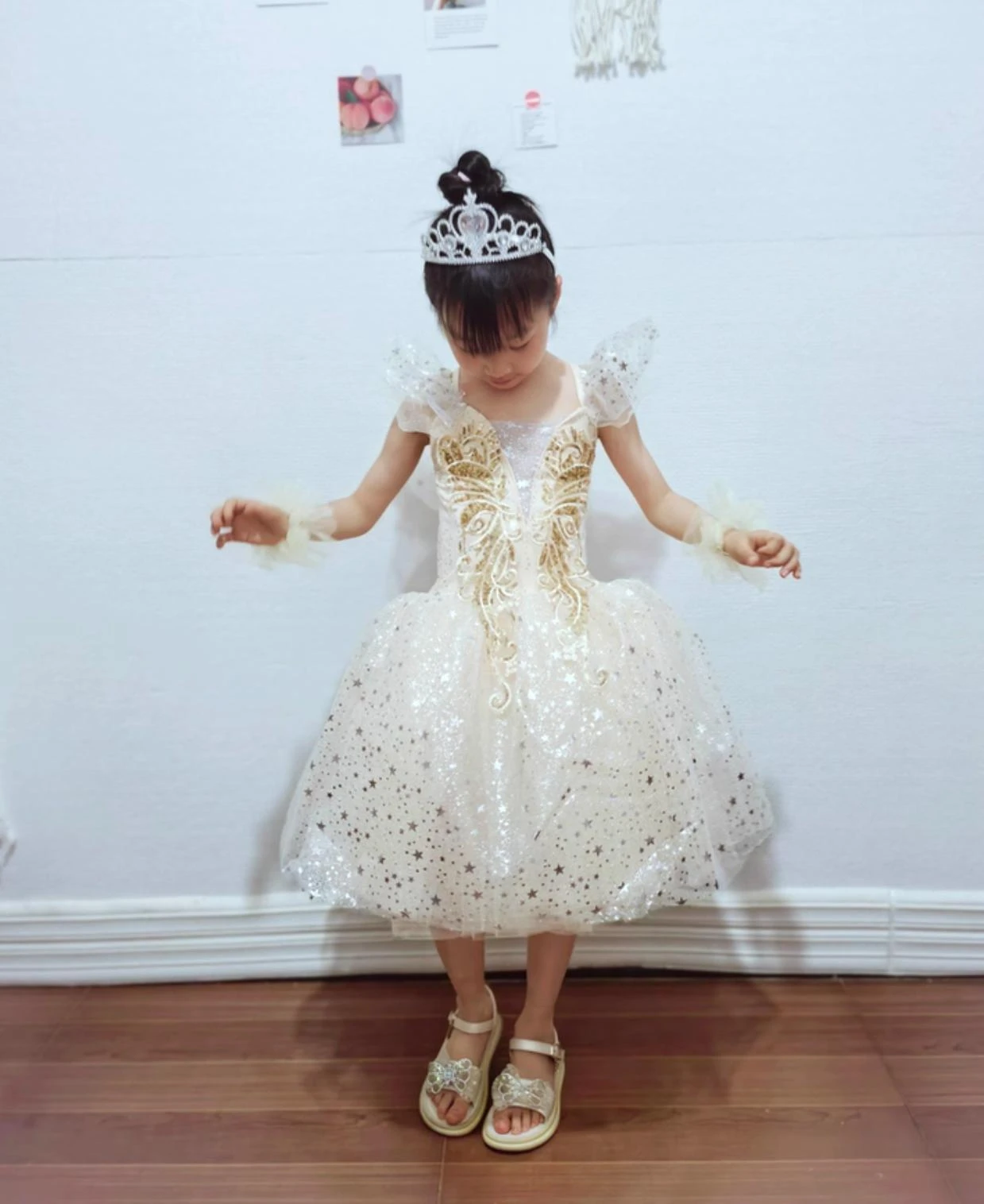 Jupes Tutu de Ballet longues romantiques pour filles, vêtements de spectacle à paillettes pour enfants, robe de princesse pour filles, robe Tutu pour pratique de danse