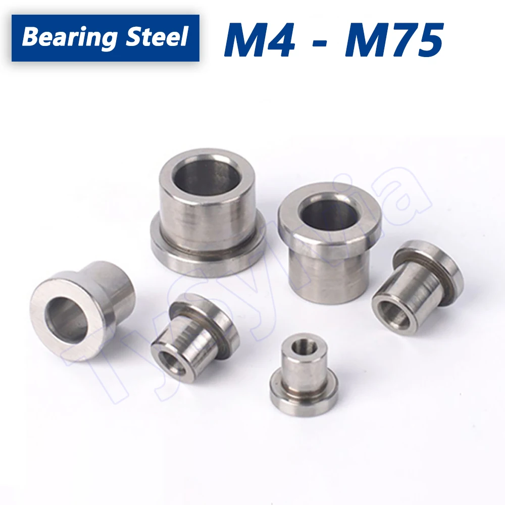 1PCS Bearing Steel Flanging Bushing Bore 4mm - 75mm Sleeve Wear Resistant Unthreaded Hollow Shaft Sleeve Spacer