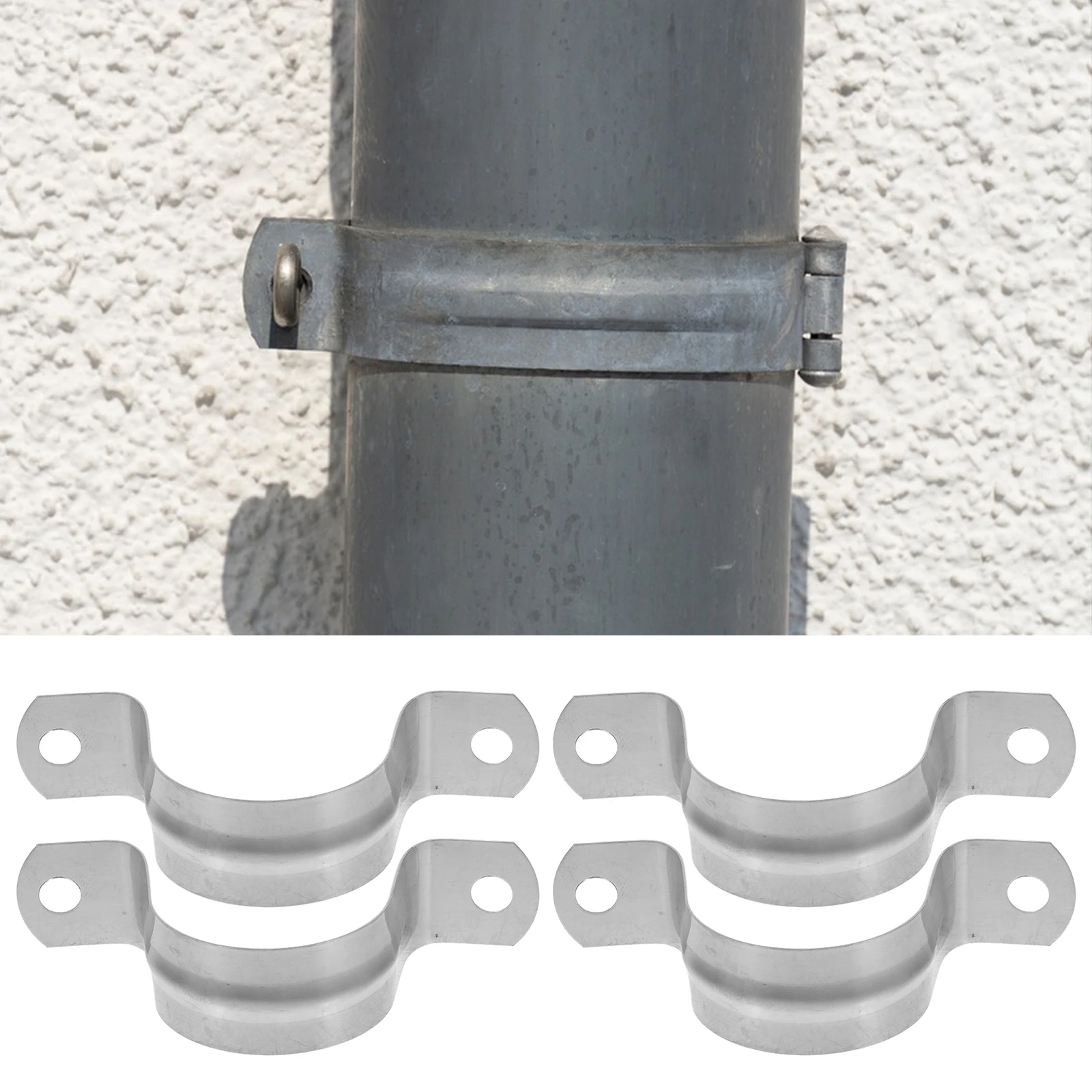 

20pcs Stainless Steel Pipe Clamp 304 Metal Strap Conduit Water Bracket Repair Clamps Durable Wear Resistant Garden Plumbing