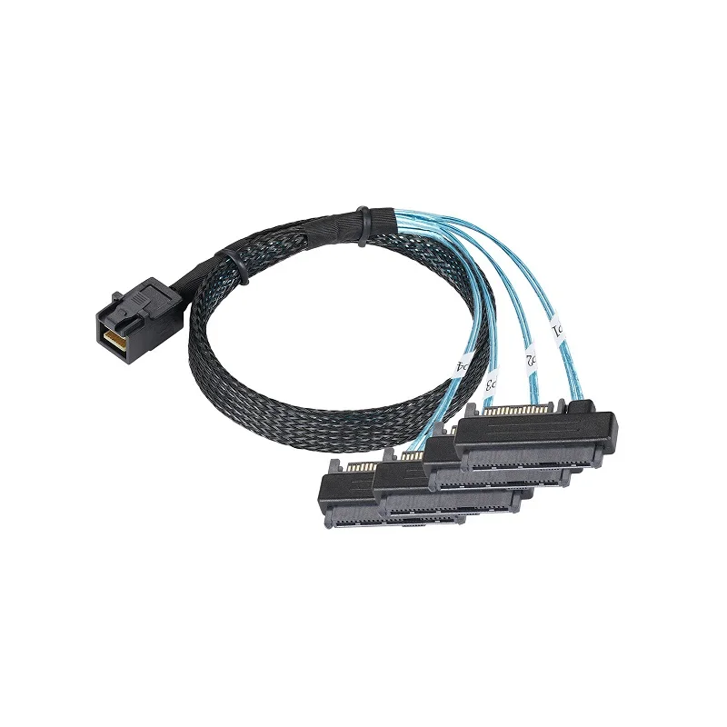 Mini SAS SFF8643 to 4x SFF8482 29Pin SAS Hard Disk Cable SFF-8643 Host to SFF-8482 Drive Adapter Cord data transmission cable