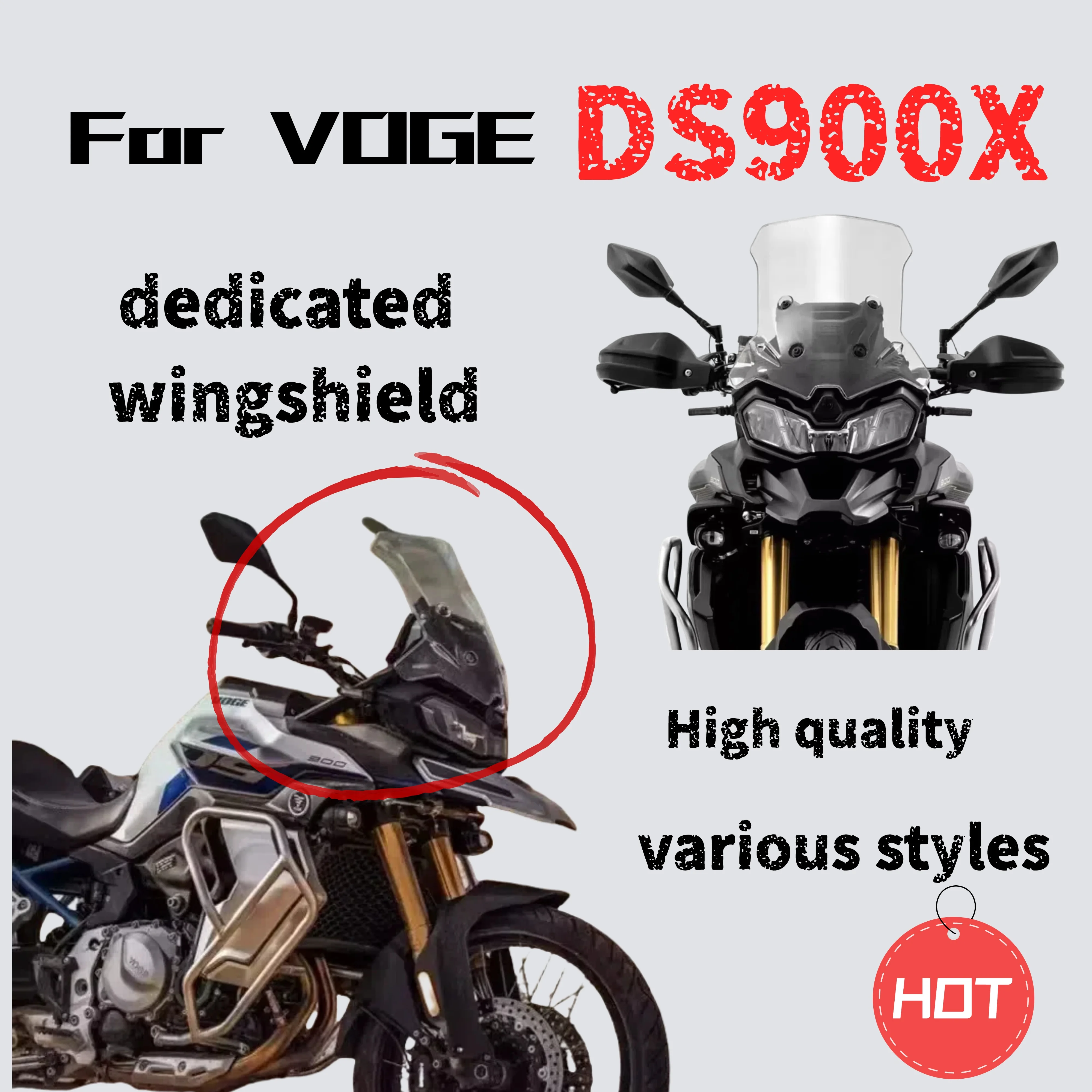 

For VOGE DS900X modified windshield heightened windshield accessories front windshield rain shield