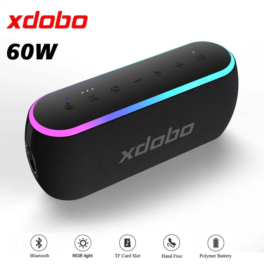 

XDOBO X8 III 60W Bluetooth-Compatiable Speaker IPX7 Waterproof Column TWS Party Stereo Subwoofer Sound Box Suporrt USB/TF/AUX