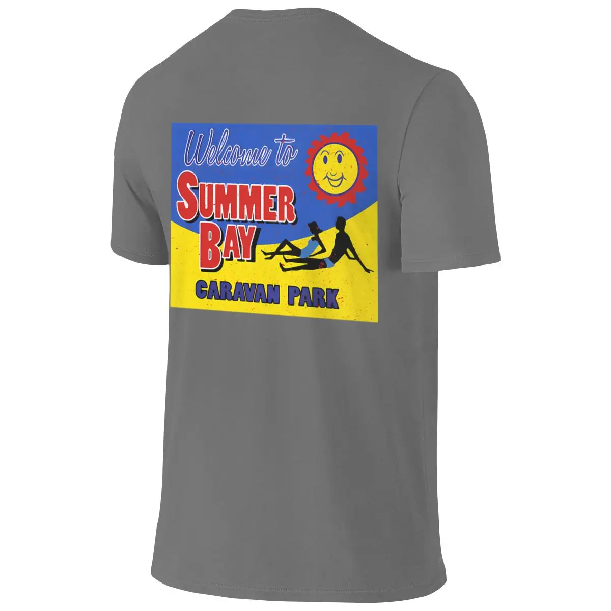 Retro Home And Away Summer Bay Caravan Park Versatile Reversible T-shirt Japanese Retro Full Texture Tee