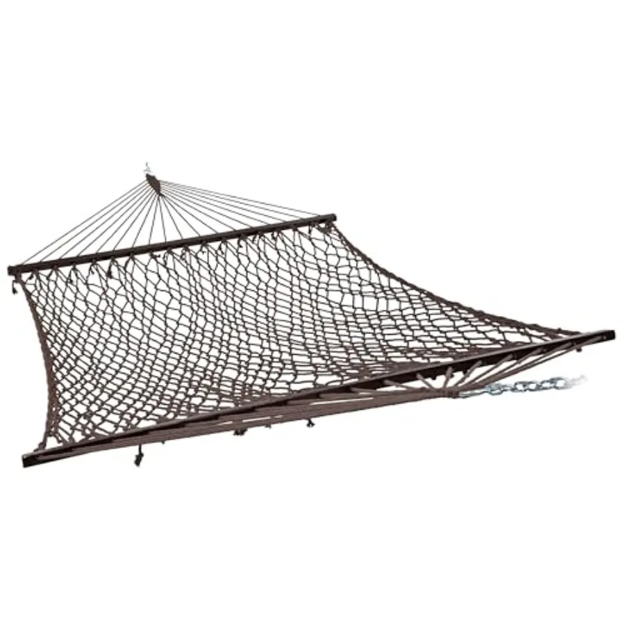 

Sunnydaze Cotton Rope Hammock for Outside - 450-Pound Capacity Indoor or Outdoor Hammock with Spreader Bars