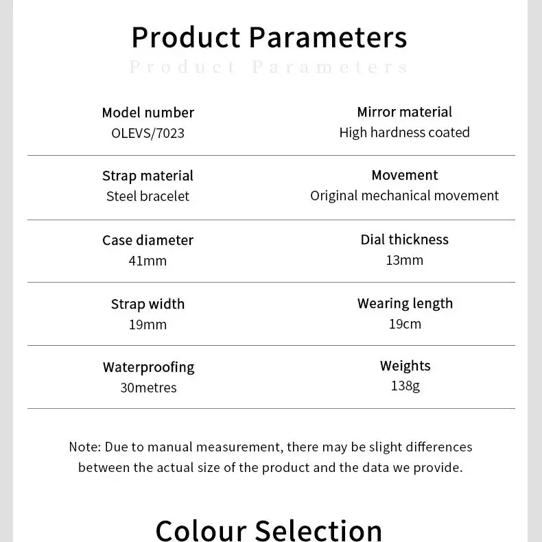 OLEVS 6691นาฬิกาผู้ชาย, นาฬิกากลไกอัตโนมัติอเนกประสงค์กันน้ำข้างแรม
