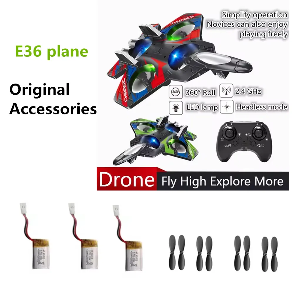 Części do samolotów RC E36, baterie do samolotów E36 3.7V 500mAh / Śmigło / Do użytku z częściami do samolotów RC E36