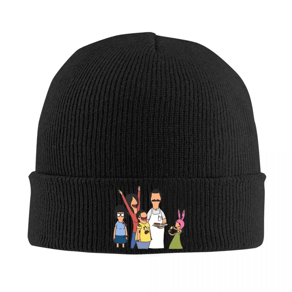 

Bob Burger Blecher Family Beanie Hats Bonnet Hats Unisex Adult Casual Kpop Knitted Hat Autumn Pattern Warm Soft Caps