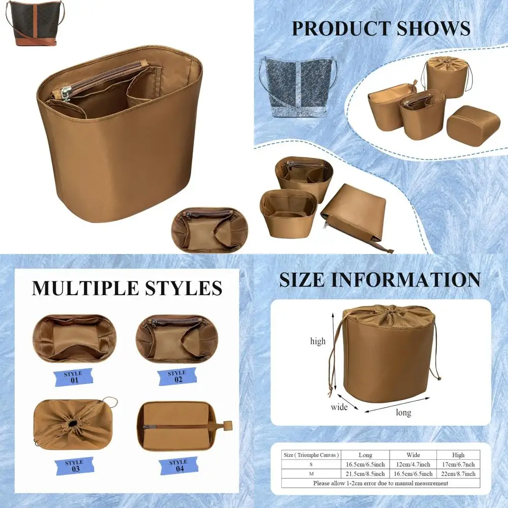 

Тонкая холщовая сумка-органайзер для небольших сумок-ведро на шнурке
