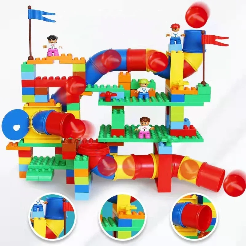 Bloques de construcción grandes para niños, juego de laberinto, juguetes Montessori