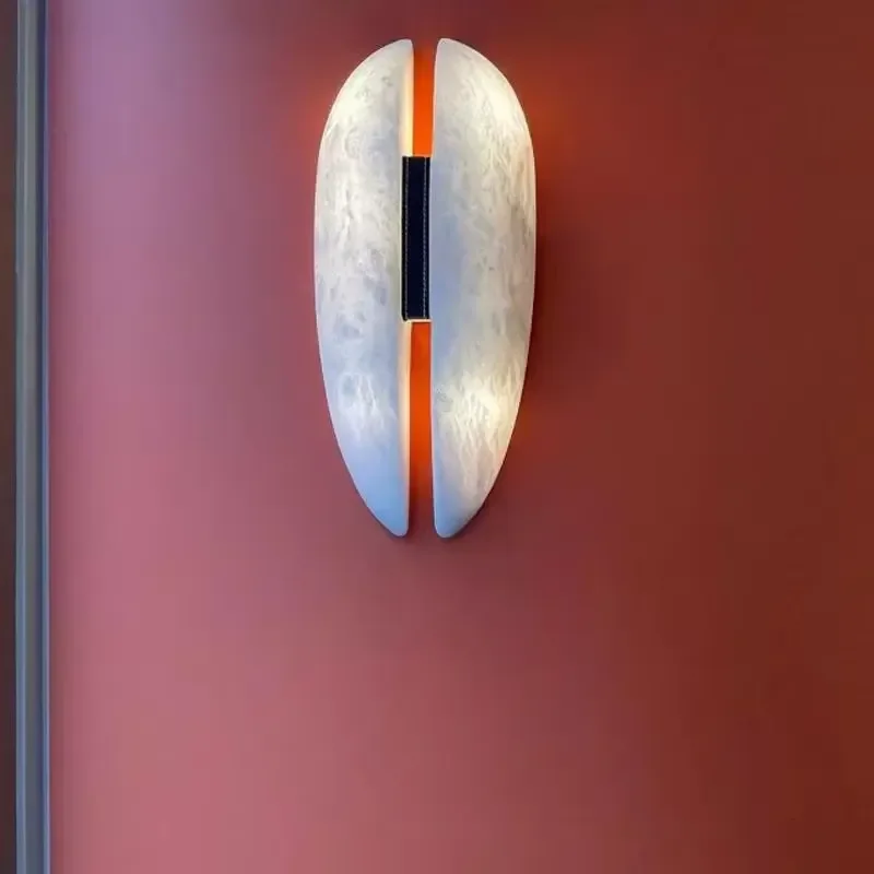 New Italian Minimalism Stone Wall Mounted LED Dimmable Lighting Wall Lamp for Living Room