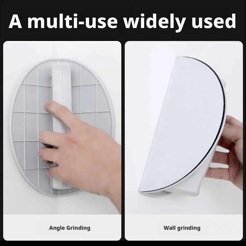 Self Adhesive Half Circle Sanding Pad Holder Plastic Corner Sander Ergonomic Handheld Tool for Woodworking Drywall Corner