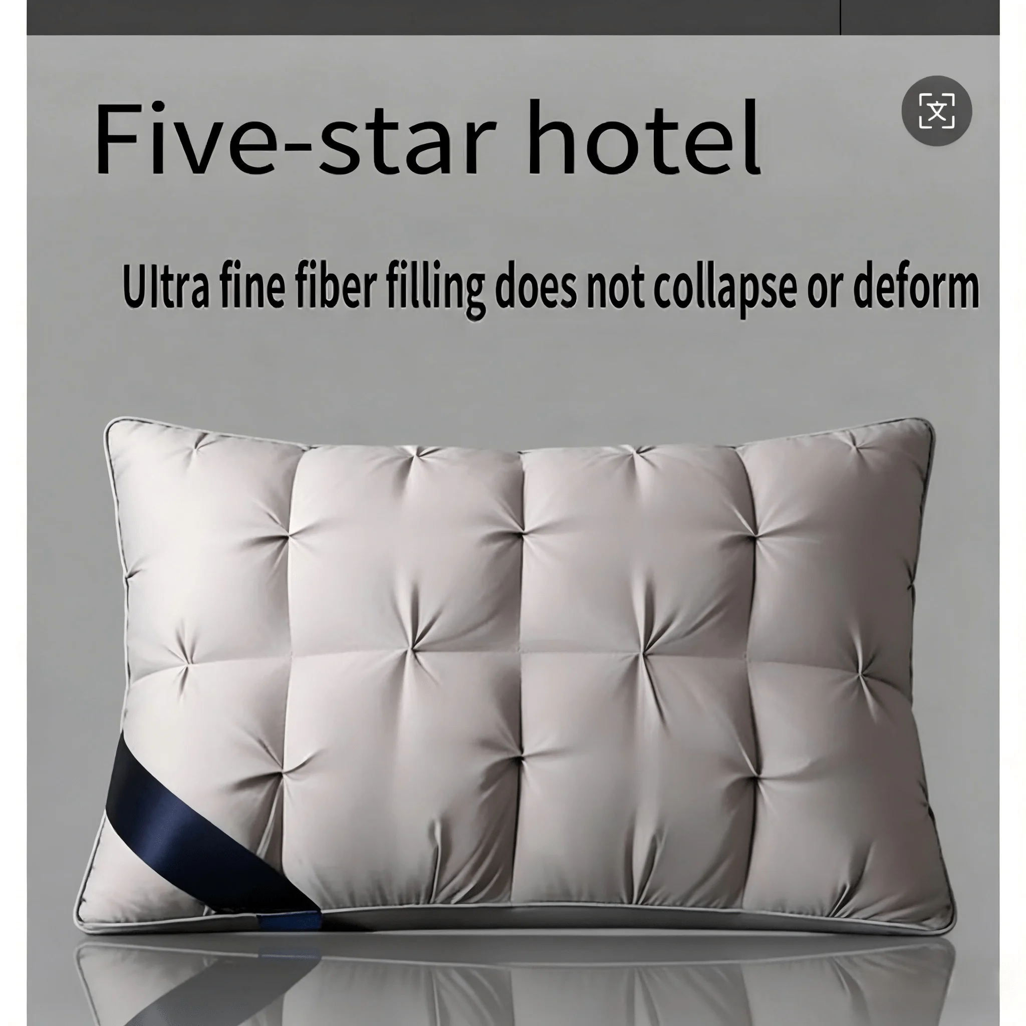 1/2 Stück Nackenstützkissen für Erholsamen Schlaf, Weich und Bequem, Hohes Kissen 900g Kissenkern