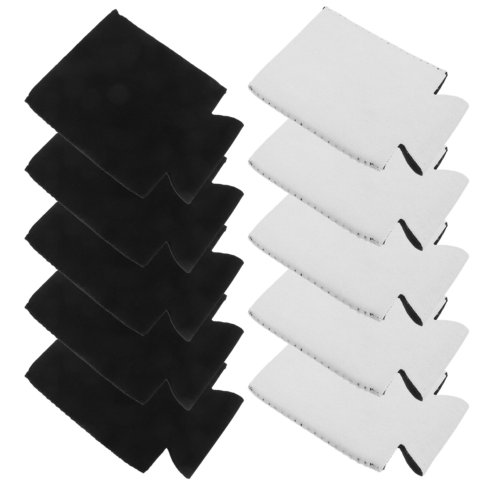 

10 pcs Beer Can Sleeves Reusable Insulated Drink Cooler Washable Soda Can Protector - Non-Slip Beverage Sleeve For Cold Drinks