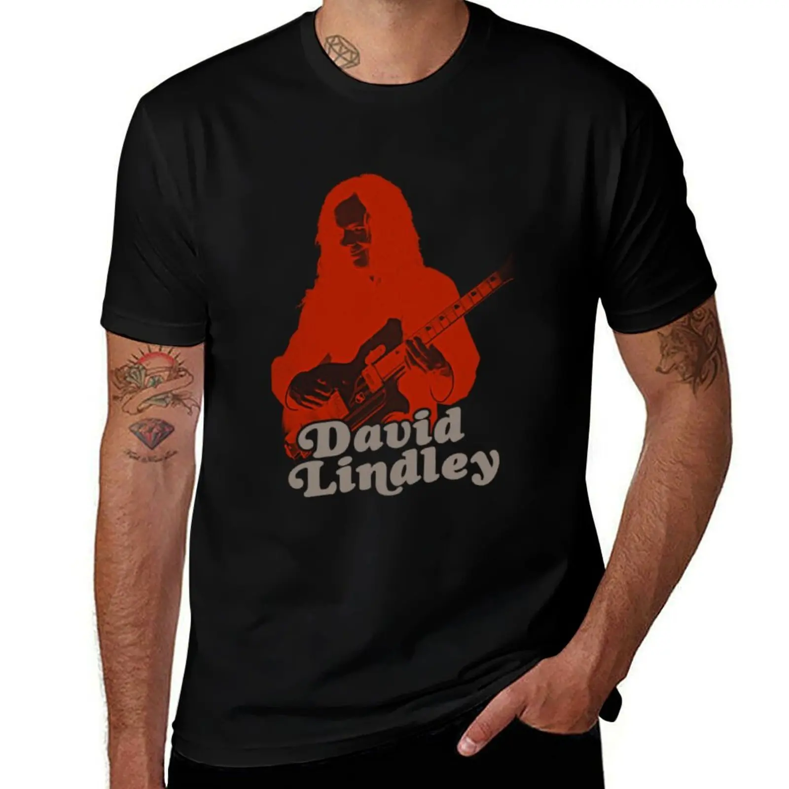 

David Lindley Rock Guitarist FanArt T-Shirt animal prinfor boys vintage funny costumes luxury clothes men