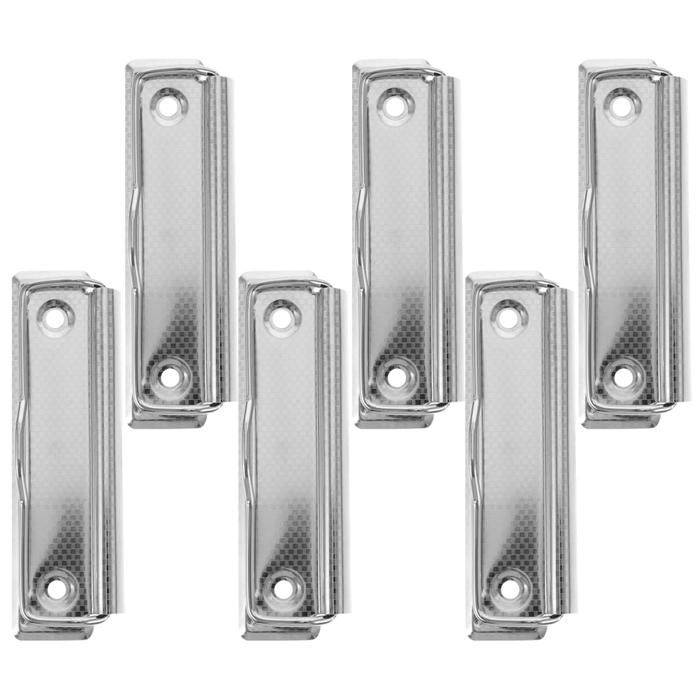 6Pcs Office Board Clips Strong Grip Metal Clipboard Clips for Files Notice Boards Writing Boards Clamping Craft Projects