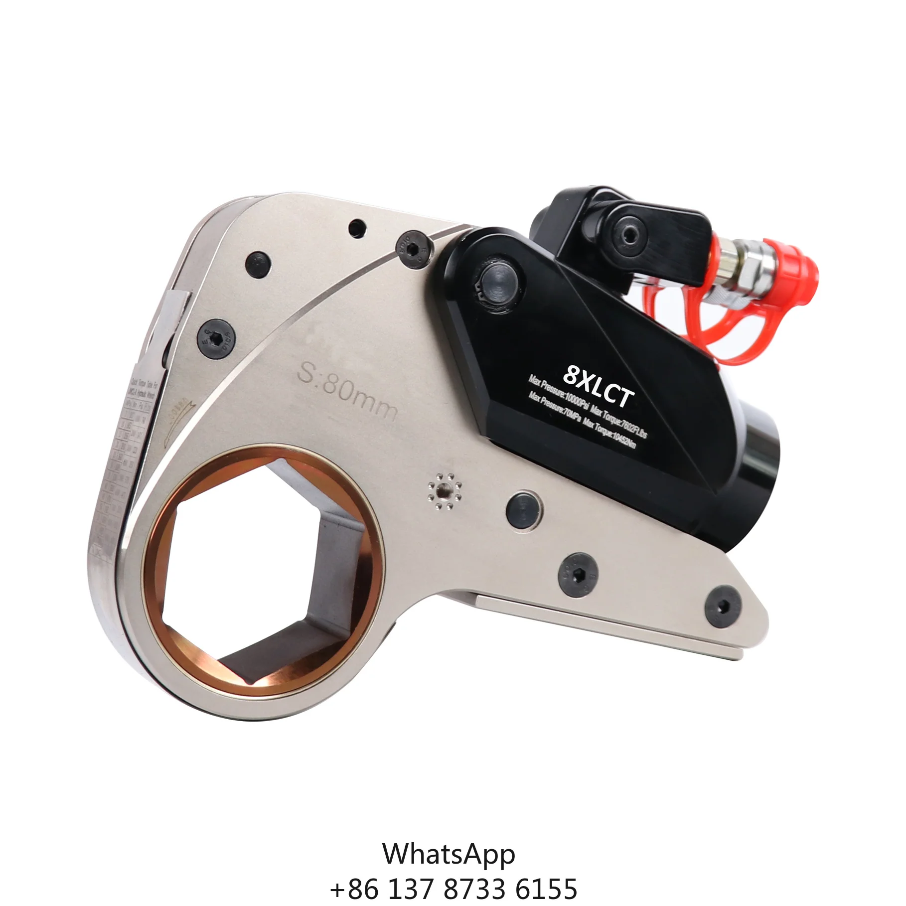 2534Nm Ratchet Cassette Low Profile Hydraulic Torque Wrench 10000 Psi