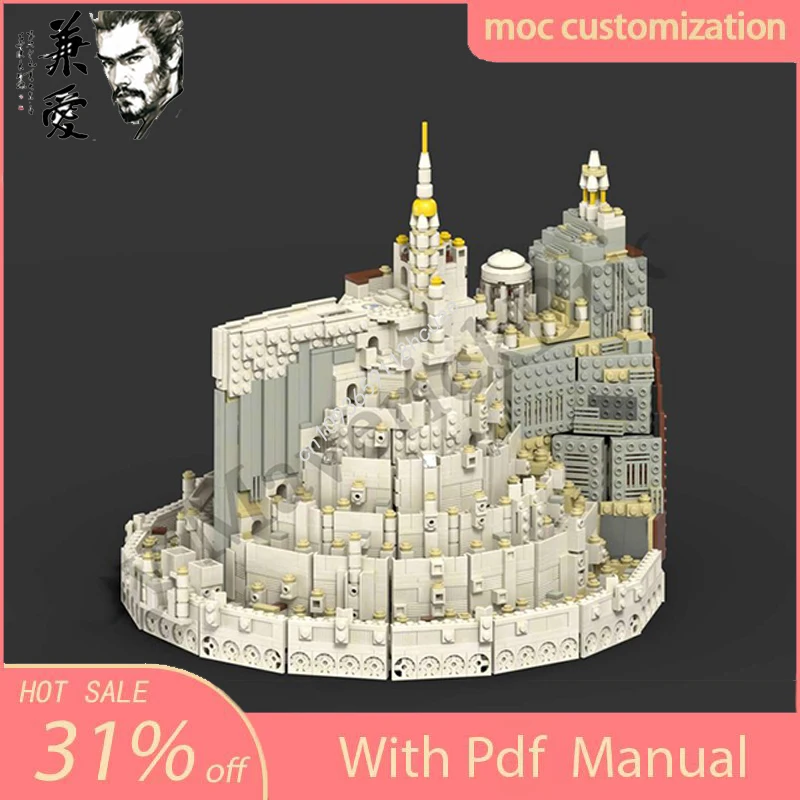 

MOC Custom Movie The Rings The White City Modular Building Model Building Block Diy Assembly Educational Bricks Toys Kid Gifts