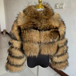 Abrigos cortos de visón de lujo para mujer, Top de invierno a la moda, abrigo de piel sintética, prendas de vestir exteriores gruesas y cálidas, chaqueta mullida con cremallera de piel sintética para mujer