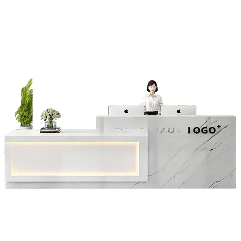 

Wooden Stylish Reception Desks Beauty Salon Glamour Checkout Reception Desks Office Mostrador Commercial Furniture