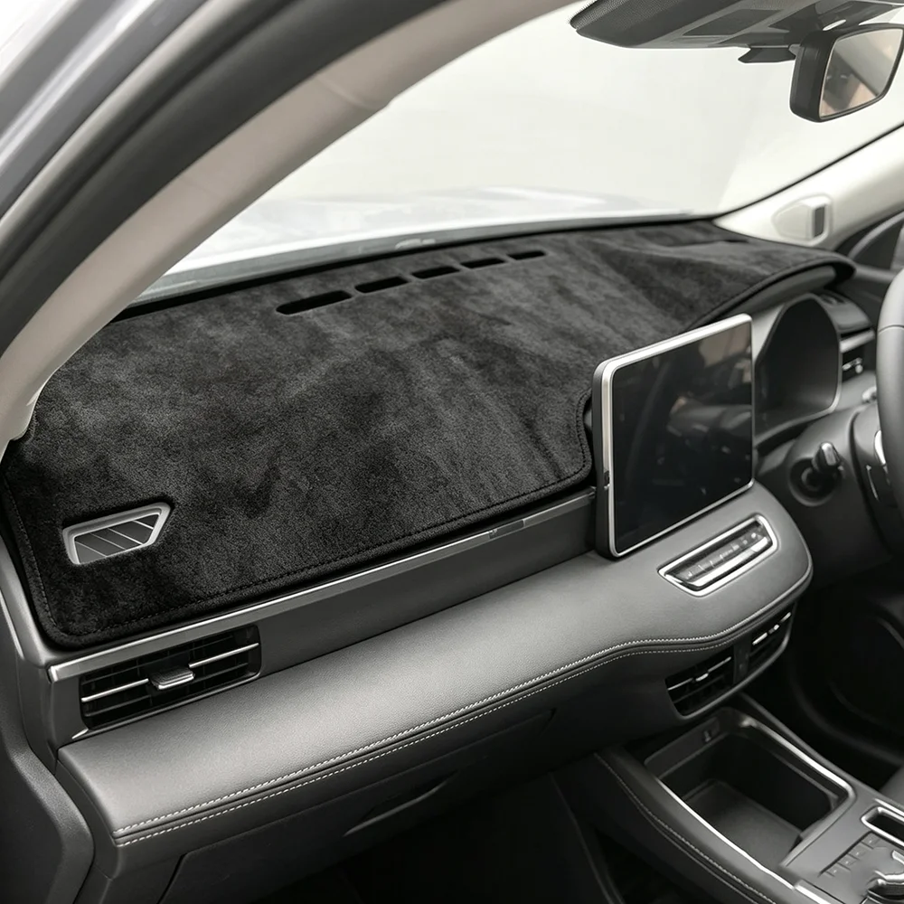 RHD Dashboard Cover For Haval Jolion 2021-Present With/Without HUD Dash Mat Sun Shade Non-Slip Carpet Suede Protector