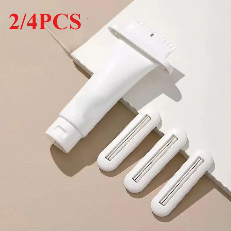 

2/4pcs Toothpaste Squeezer, Toothpaste Clip, Facial Cleanser Hand Cream Squeezer, Household Manual Toothpaste Rolling Squeezer