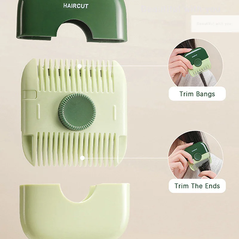 1/2Pcs 2 In 1 Baby HairCut And Hairdressing Comb Trim Bangs And Broken Hair Bang Trimmer Manual Portable Children's Hair Clipper