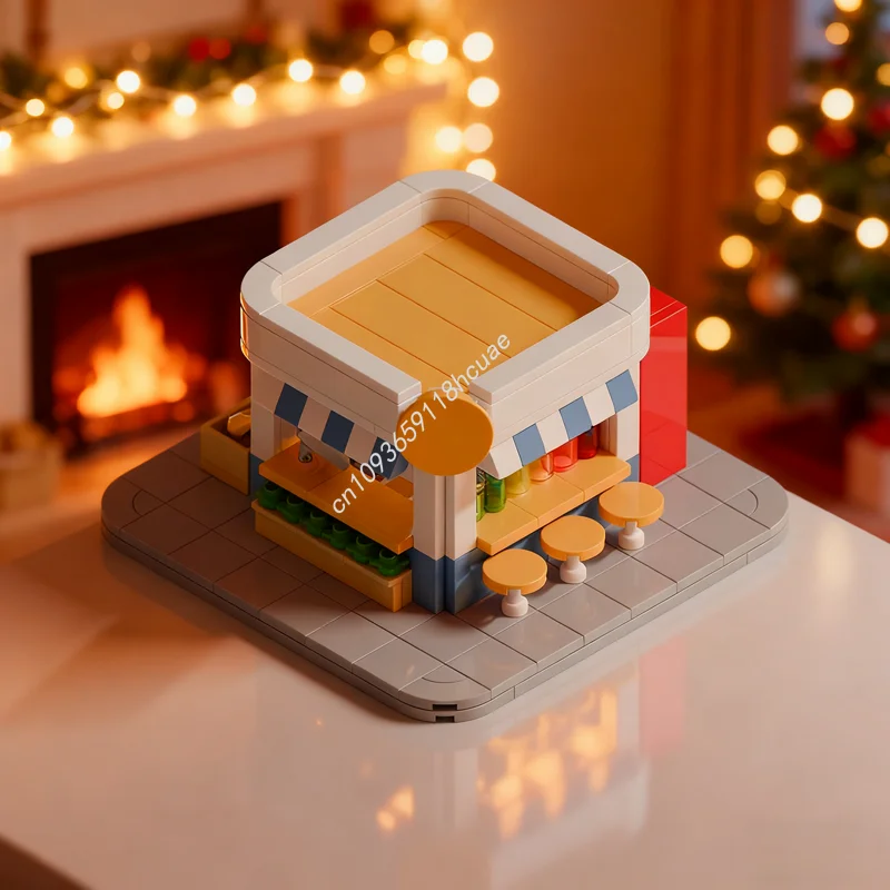 

325pcs MOC Juice Bar Creatored Model Building Blocks Construction Christmas Gifts Assemble DIY Creative Brick Kids Toy Birthday