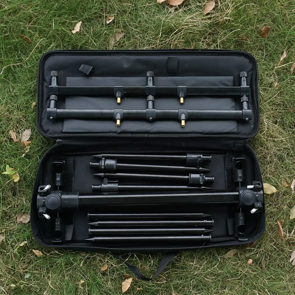 European Style Folding Big Rod Holder - Aluminum Quick Extend 3-Head Fishing Stand
