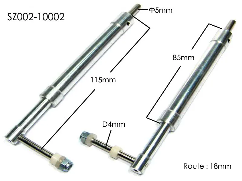 Train d'atterrissage absorbant les chocs en métal, 115mm, 5mm, pour avion RC, Drone, hélicoptère FPV, pièces d'avion modèle en alliage d'aluminium Durable