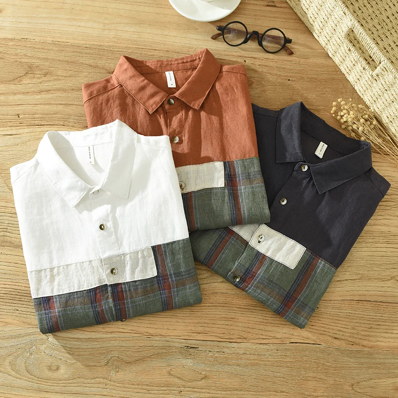 New Designer Short-sleeved Casual Printed Pure Cotton Brand Shirts For Men Fashion Comfortable Tops Clothing Camisa Masculina