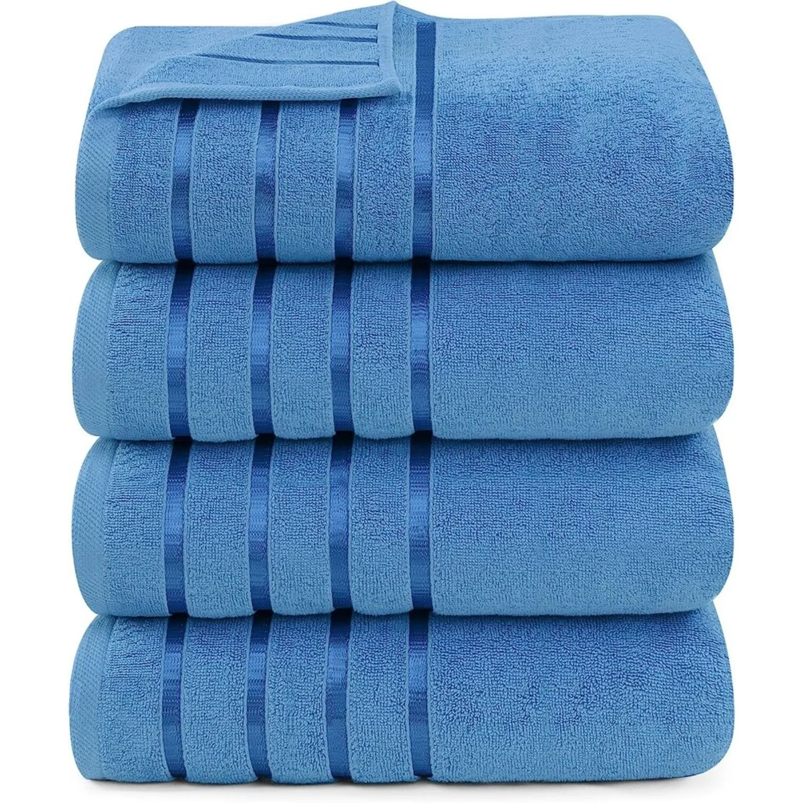 US 4 Pack Premium Viscose Oversized Bath Set 100% Ring 27 x 54 Inches Utopia Towels