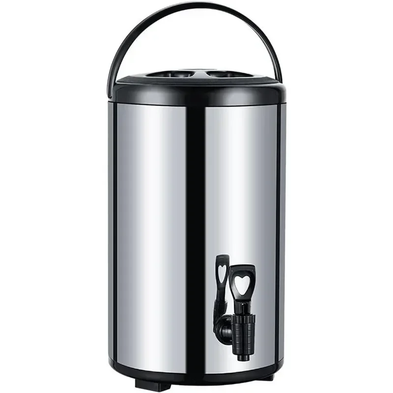 12L Stainless Steel Insulated Beverage Dispenser Kettle Dispenser for Hot Water Tea Milk Juice Silver