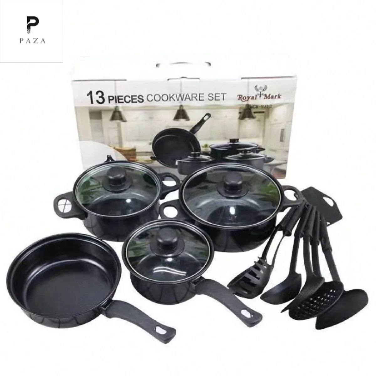 13 sets of non-stick pots (random send colors)