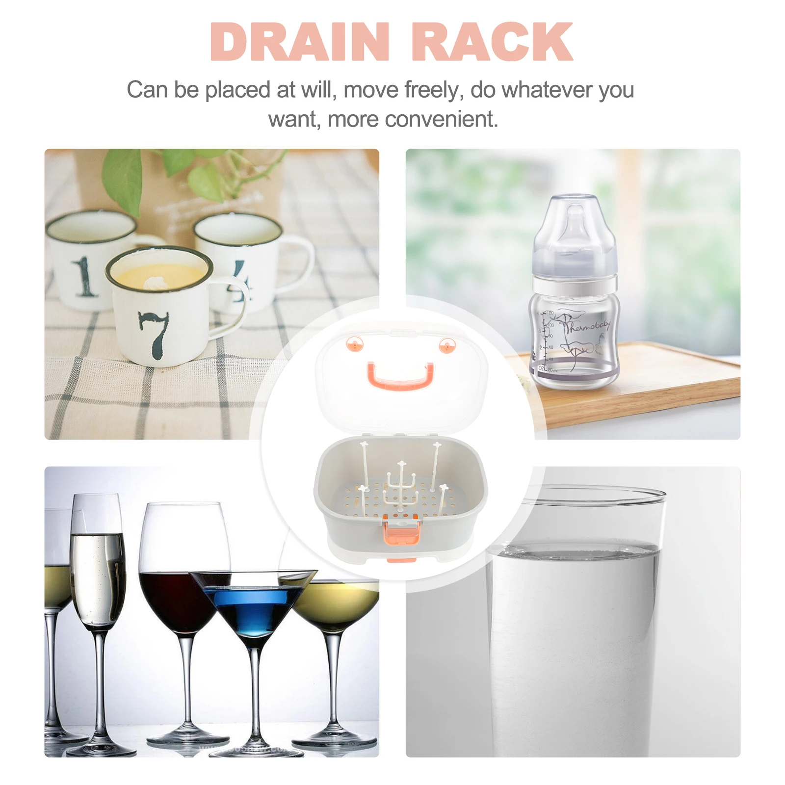 

Baby Case Drying Rack Portable Travel Container Container Milk Box Baby Bottle Storage Box Large Milk Bottle Case Capacity