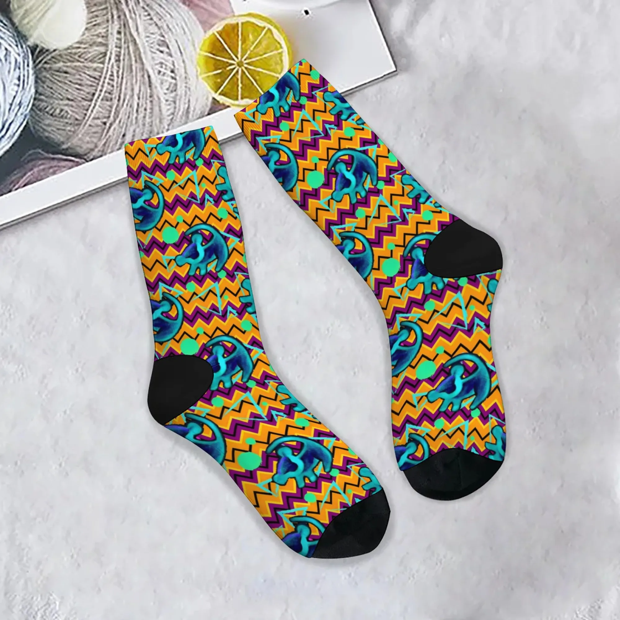 Retro Cartoon Tier Geometrische Muster Casual männer Socken Atmungsaktivem Nicht-slip Socken Neuheit Harajuku Crew Socken Geschenk