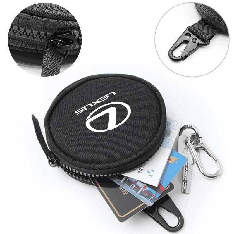 

For Lexus F SPORT ES RX NX LS UX LM LX GX Portable Car Wallet Leather Short Purse Hasp Zipper Clutch Durable Convenient Wallets