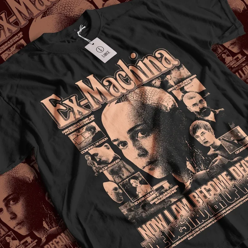 

Aesthetic Ex Machina Vintage Series Sci-fi Movie Streetwear Graphic Unisex Short Sleeve T-Shirt