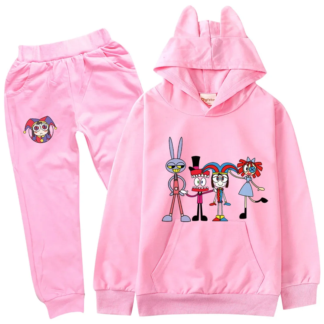 

2024 Spring Amazing Digital Circus Hoodie Kids Pomni and Jax Clothes Baby Girl Outfit Set Boys Autumn Sportsuits Children's Sets