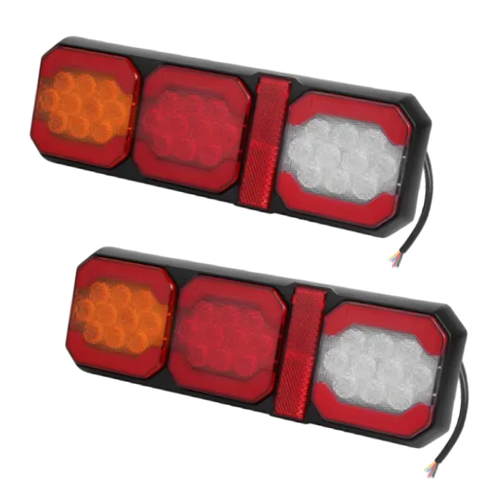 

2pcs 12-24V LED Tail Light With Reflector Left Right Universal LED Side Marker Lights Warning Tail Light Auto Car External Light