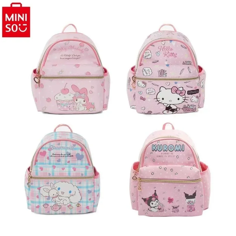 Miniso Hallo Kitty hochwertige pu vielseitige Rucksack Damen süß und frisch große Kapazität Aufbewahrung rucksack