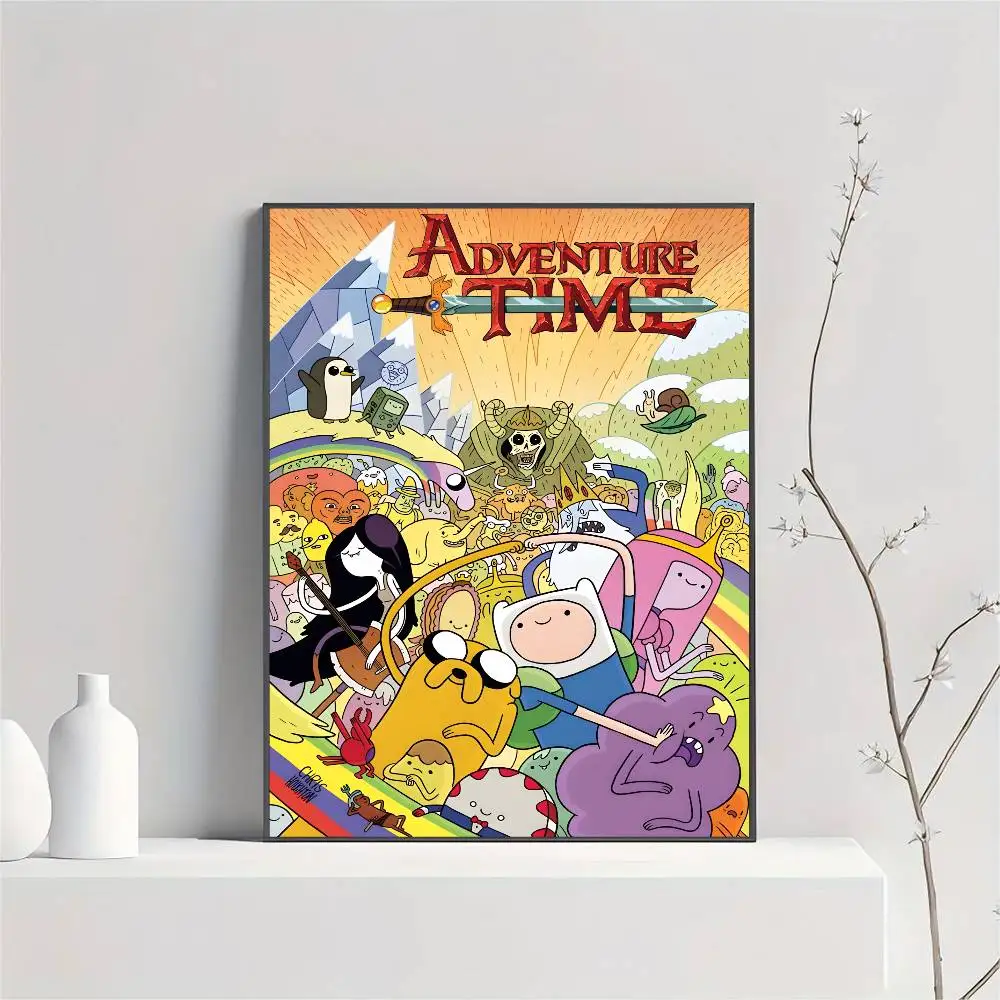 Anime-Poster, hochwertige selbstklebende Wandkunst-Dekorationen, Farbdrucke, A-Adventure Cartoon Time Sticky – Detail 4