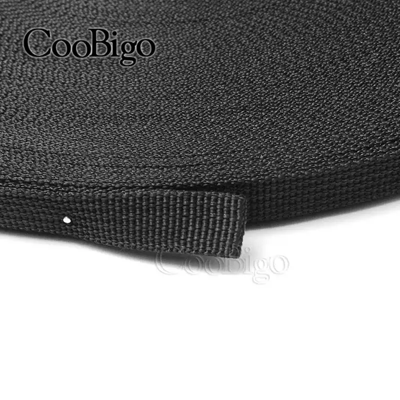 10yards Polypropylene Webbing Strap Belt Tape Fabric Ribbon Band for Bag Pet Collar DIY Craft Sewing Accessories Black 10-50mm