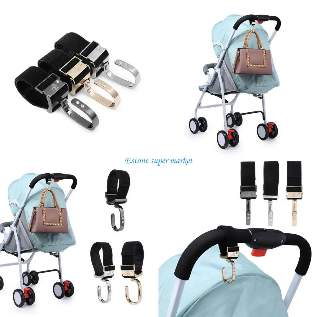 

090B крючок для детской коляски, вращение на 360 градусов, вешалка для коляски, тележка для покупок, держатель с зажимом для